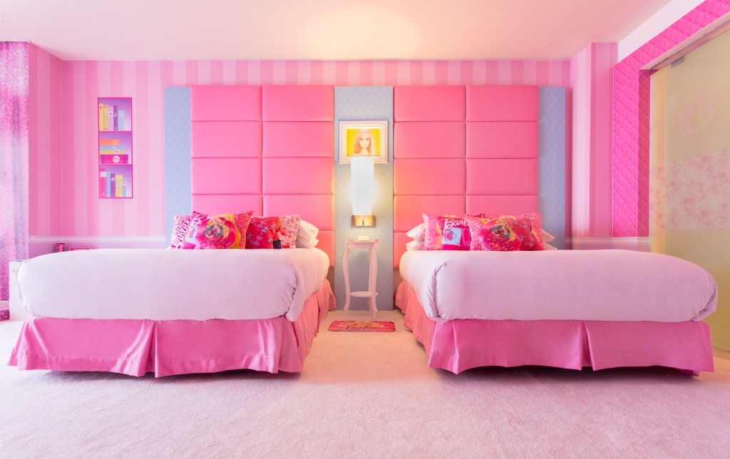 barbie themed hotel room