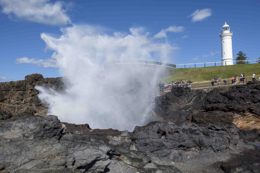 The Blowhole and lighthouse in Kiama credit Destination NSW