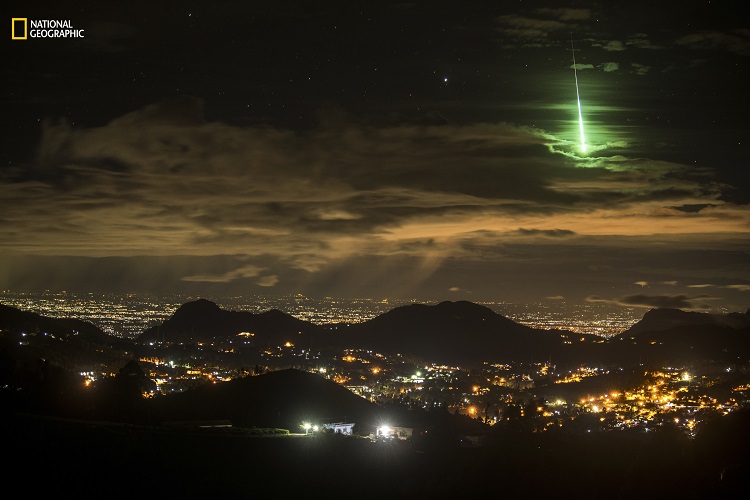 This GreenMeteor was captured while taking a time-lapse to document the urbanization around the Skyislands in India. The camera was set at 15s exposure for 999 shots and this came into one of those shots. Green Meteor’s greenish color come from a combination of the heating of oxygen around the meteor and the mix of minerals ignited as the rock enters Earth's atmosphere. I think for those 15 seconds, I was the luckiest photographer on the planet to have capture this phenomenon.
