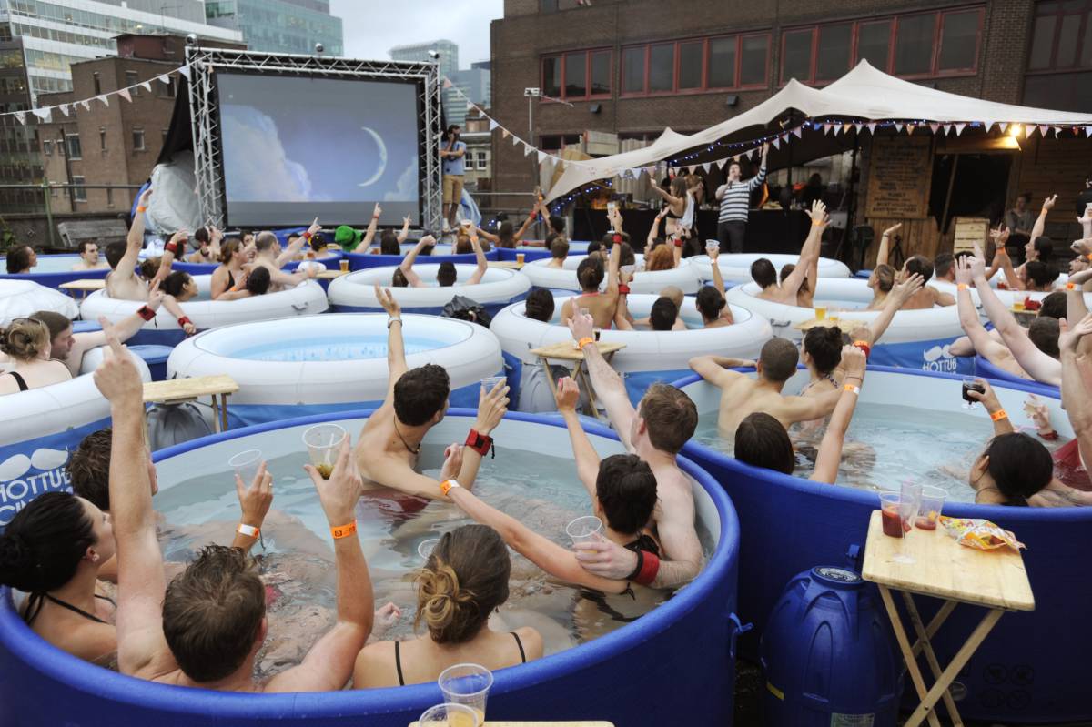In London You Can Watch Movies In A Hot Tub
