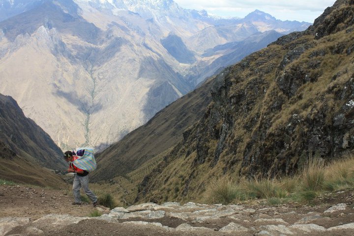 A porter on the Inca Trail