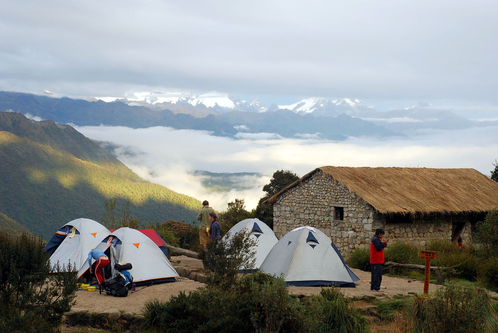 A camp site on the Inca Trail