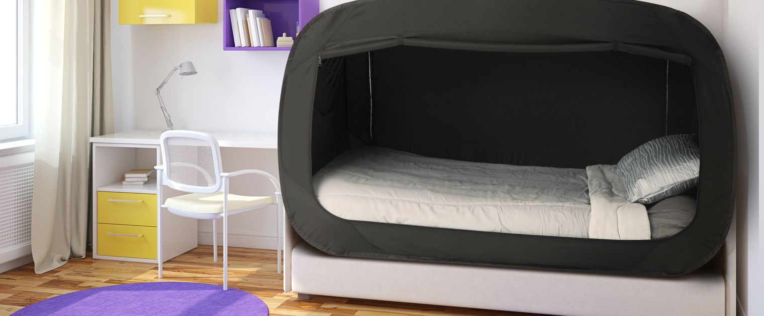 Want Privacy In Your Shared Dorm Room, Privacy Pop Bed Tent Twin Black