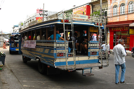 A local bus in Phuket, Thailand