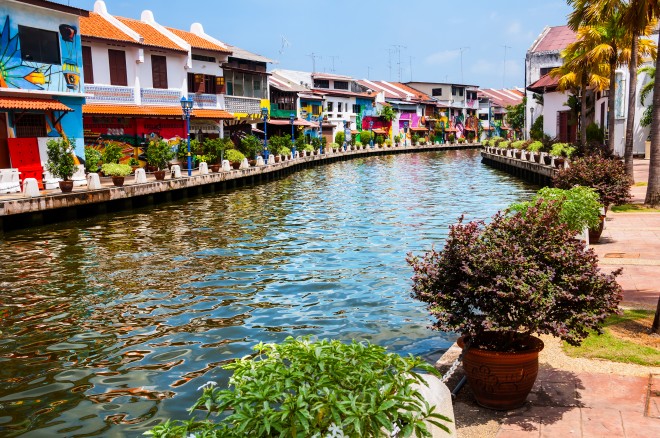Historical part of the old malaysian town Malacca, Malaysia. It is listed in UNESCO World Heritage Site