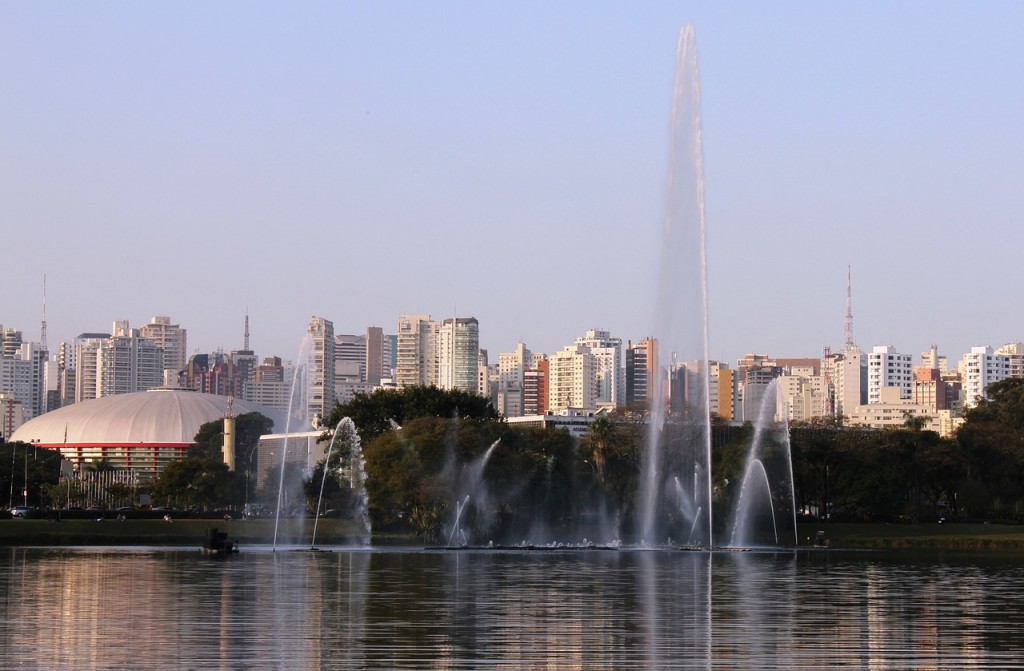 Fountain São Paulo Water Ibirapuera Park Lake