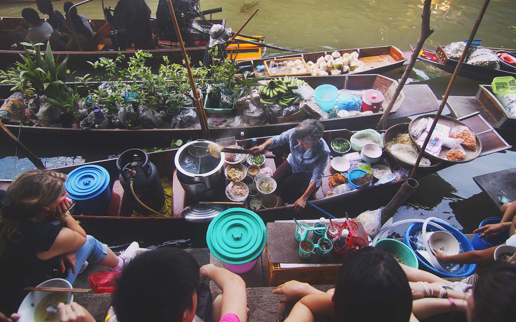 Cambodia river market