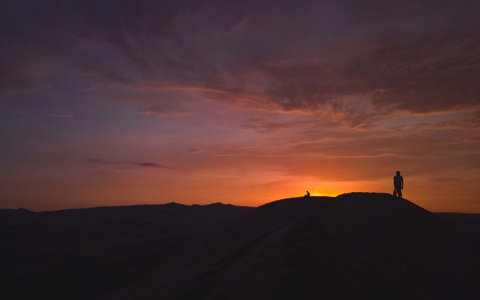 Sunset over Huacachina