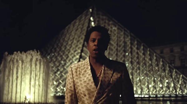 Jay Z at The Louvre Pyramid. Beyonce and Jay Z tour Louvre