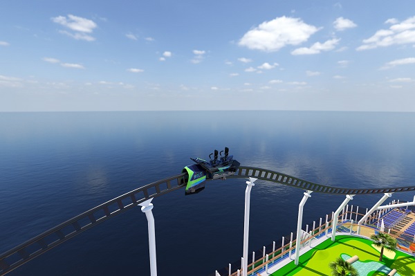 The Bolt Rollercoaster is a thrill ride attached to the back of a goshdarn boat